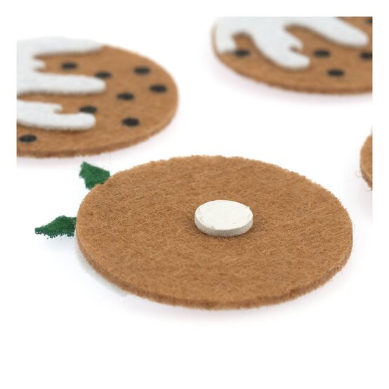 Christmas Pudding Felt Embellishments 4 Pack image number 4