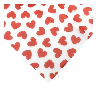 Heart Printed Tissue Paper 50cm x 70cm 6 Pack