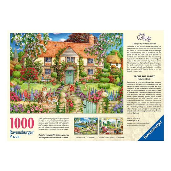 Ravensburger Rose Cottage Jigsaw Puzzle 1000 Pieces image number 4