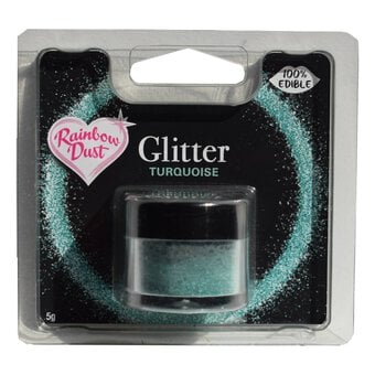 Rainbow Dust Turquoise Edible Glitter 5g image number 2