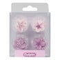 Culpitt Lilac Brushed Flower Sugar Toppers 12 Pack image number 1