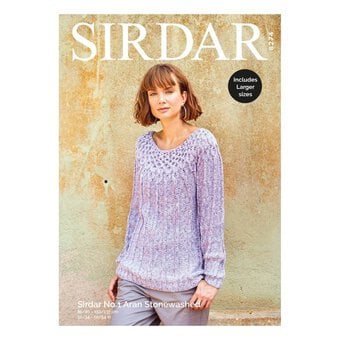 Sirdar No.1 Aran Stonewashed Jumper Digital Pattern 8274