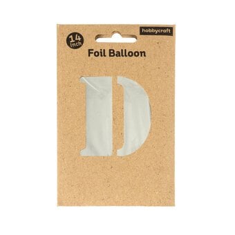 Silver Foil Letter D Balloon image number 3