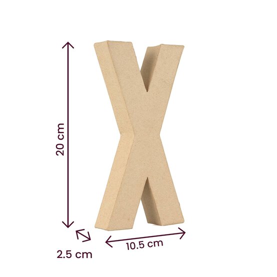Mache Letter X 20cm image number 5