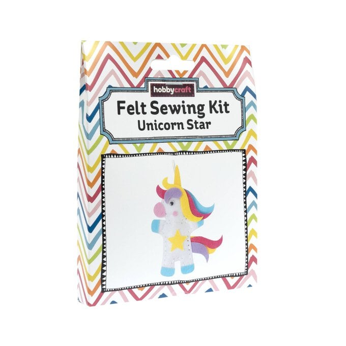 Unicorn Star Felt Sewing Kit image number 1