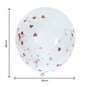 Red and Pink Heart Confetti Balloons 5 Pack image number 2