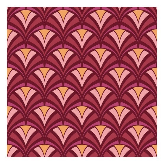 Fuchsia Art Deco Polycotton Fabric by the Metre image number 3