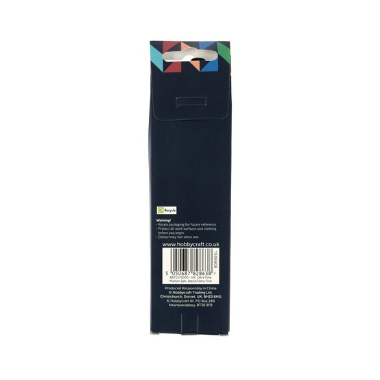 Black Ultra Fine Permanent Markers 2 Pack image number 5