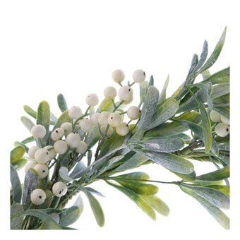 Mistletoe and White Berry Wreath 48cm image number 4