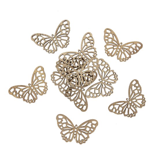 Butterfly Wooden Toppers 10 Pack image number 1