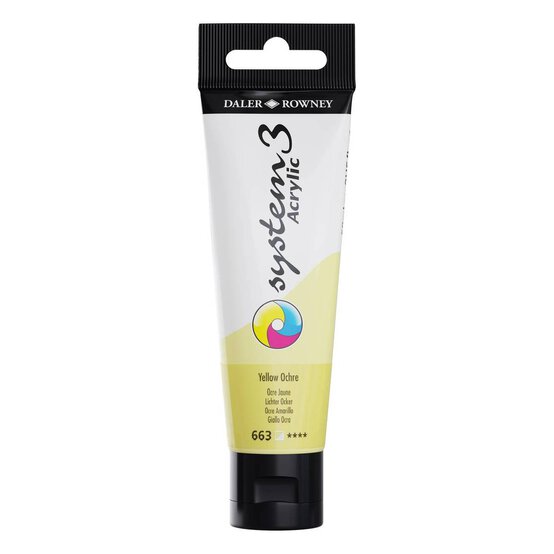 Daler-Rowney System3 Yellow Ochre Acrylic Paint 59ml image number 1