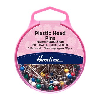 Hemline Plastic Head Pins 200 Pack image number 2