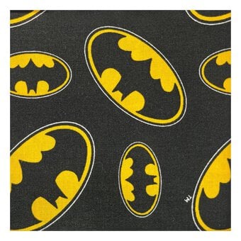 Batman Logo Cotton Print Fabric by the Metre