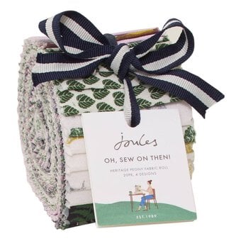 Joules Heritage Peony Rolled Cotton Fabric Strips 20 Pack