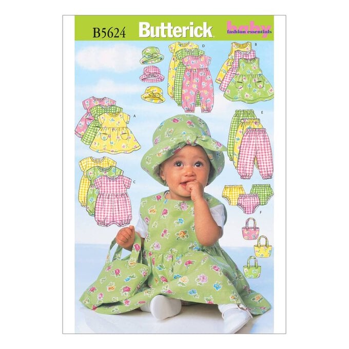 Butterick Baby Set Sewing Pattern B5624 (NB) image number 1