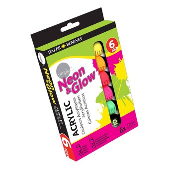 Daler-Rowney Simply Acrylic Neon and Glow 12ml 6 Pack
