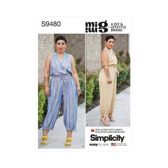 Simplicity Women's Jumpsuit Sewing Pattern S9480 (H5 6-14)
