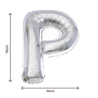 Extra Large Silver Foil Letter P Balloon