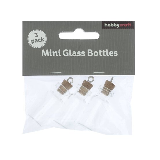 Miniature Glass Bottles 3 Pack image number 1