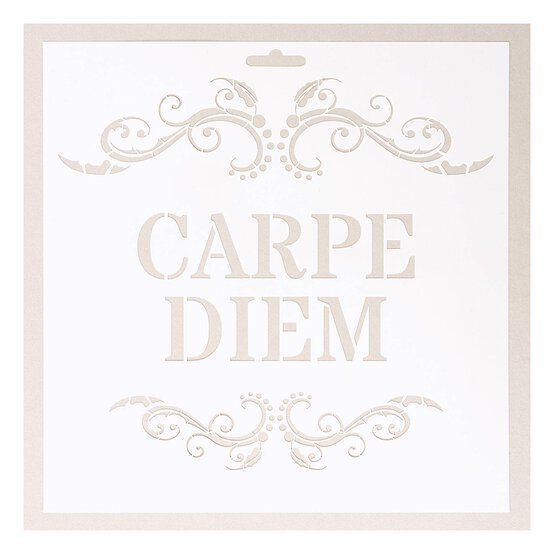Carpe Diem Stencil 25cm x 25cm  image number 1