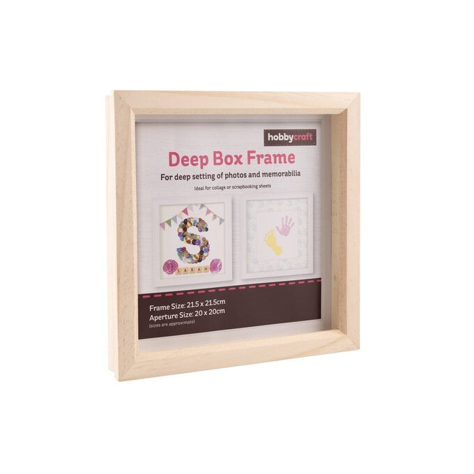 Pine Deep Box Frame 20cm x 20cm
