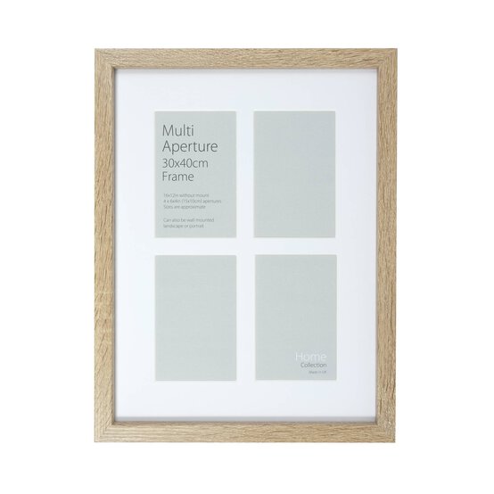 Light Oak Effect Multi Aperture Frame 30cm x 40cm image number 2