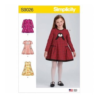 Simplicity Kids’ Pocket Dress Sewing Pattern S9026 (3-8)
