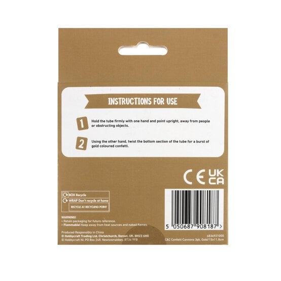 Create & Celebrate Confetti Cannons 3 Pack image number 4