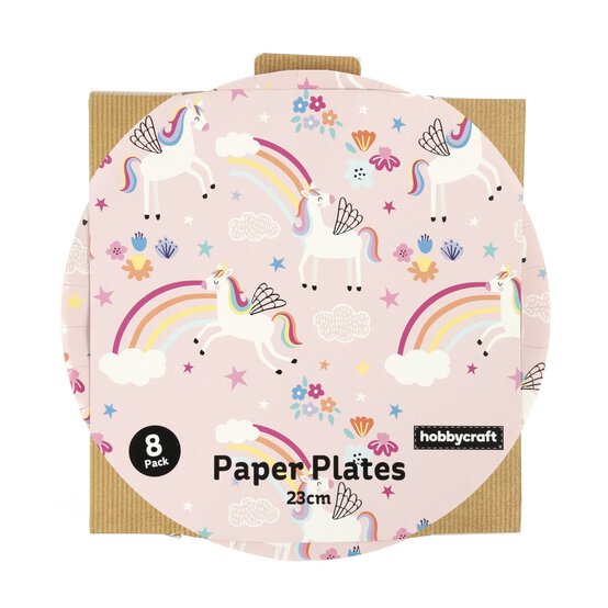 Unicorn Party Paper Plates 8 Pack image number 5