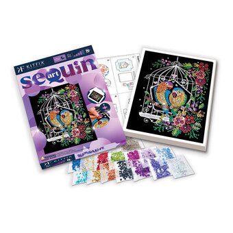 Kitfix Birdcage Sequin Art Purple Kit