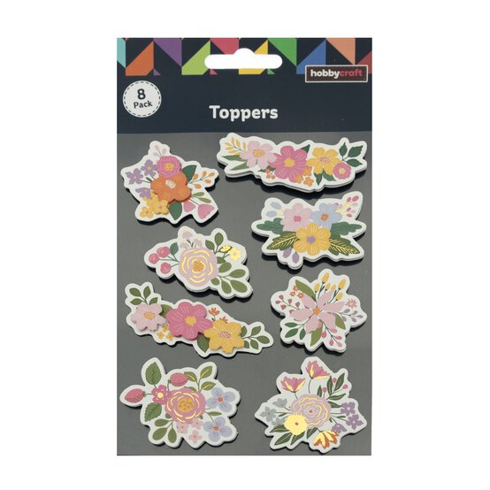 Spring Flower Card Toppers 8 Pack image number 4