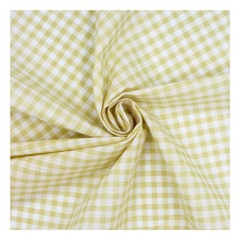 Beige 1/4 Gingham Fabric by the Metre