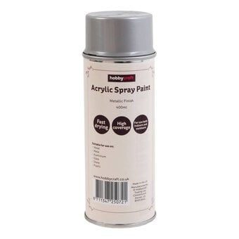 Silver Metallic Acrylic Spray Paint 400ml