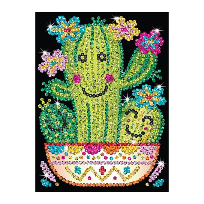 Cactus Sequin Art Kit Hobbycraft