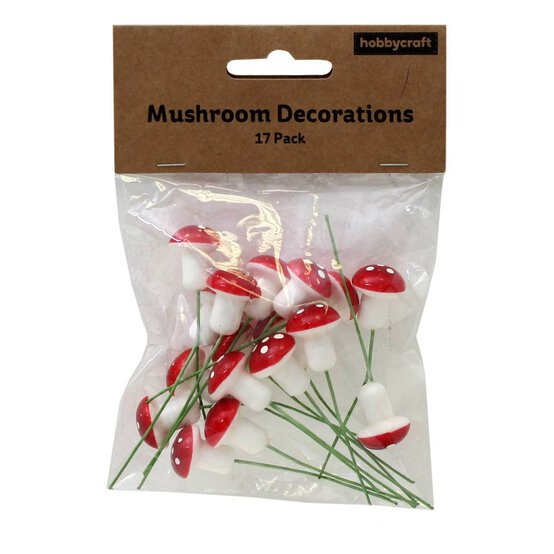 Mushroom Decorations 17 Pieces