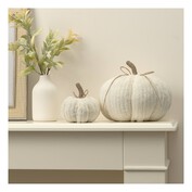 White Chenille Pumpkin 9cm