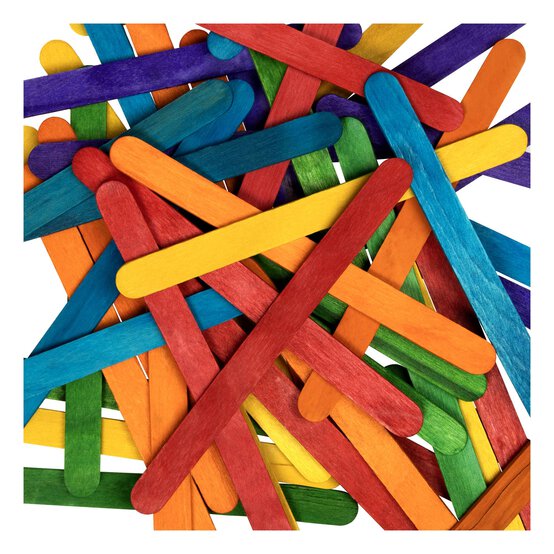 Assorted Wooden Craft Sticks 50 Pack image number 4
