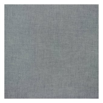 Dark Blue Chambray Cotton Fabric by the Metre image number 2