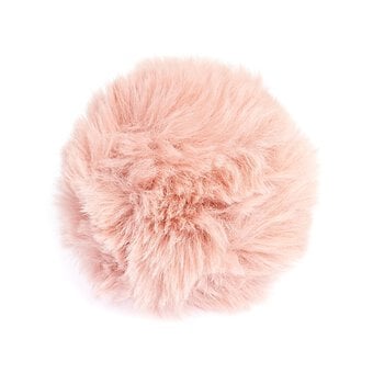Pale Pink Faux Fur Pom Pom 11cm