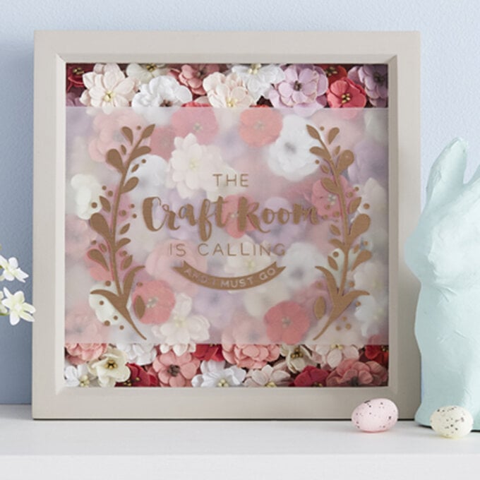 How to Make a Paper Flower Box Frame image number 1