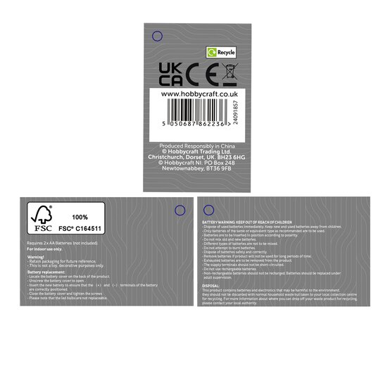 White-Washed Wooden LED Ampersand 21cm image number 4