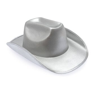 Silver Metallic Cowboy Hat 