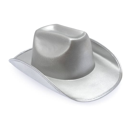 Silver Metallic Cowboy Hat  image number 1