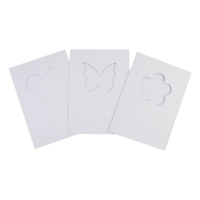 Heart and Flower Aperture Cards and Envelopes 5 x 7 Inches 12 Pack image number 1