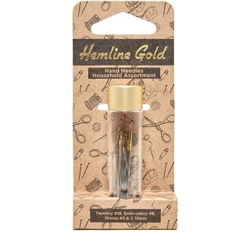 Hemline Gold Assorted Hand Needles 10 Pack image number 3
