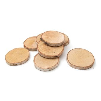 Natural Wooden Slices 8cm 8 Pack