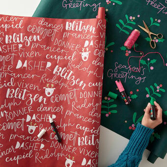 How to Make Hand-Drawn Christmas Gift Wrap