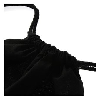 Black Cotton Drawstring Bag image number 2