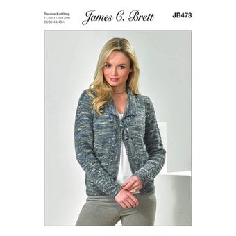 James C Brett Stonewash DK Ladies' Cardigan Pattern JB473