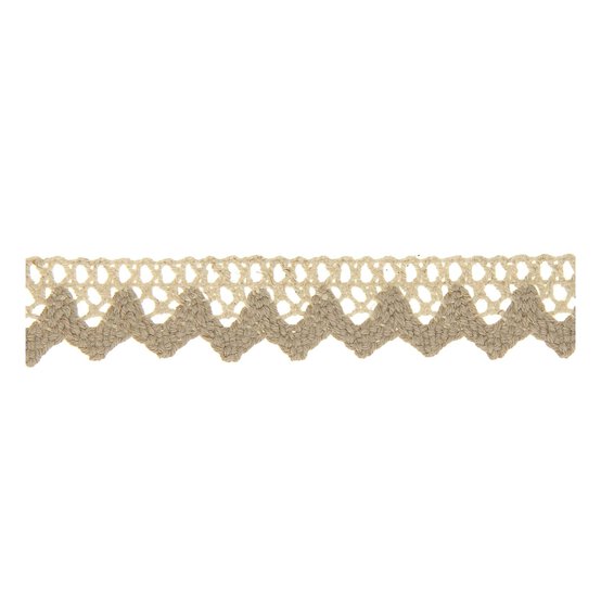 Linen Cotton 20mm Crochet Lace Trim by the Metre image number 1
